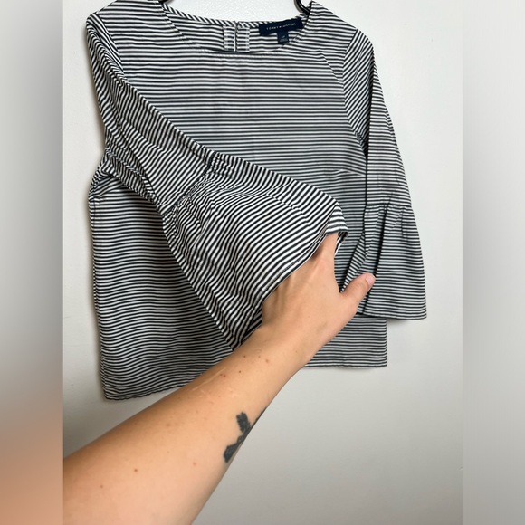 Tommy Hilfiger Womens navy and white striped blouse NWOT SIZE S - Picture 6 of 6